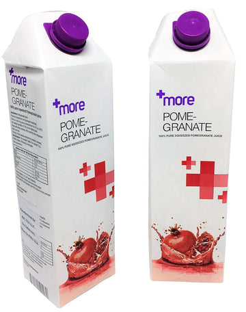 100% Pure Natural Pomegranate Juice, 33.8 Oz Cartoon Box (2 Pack) No Sugar, No Artificial Colors, No Preservatives, No Flavors A