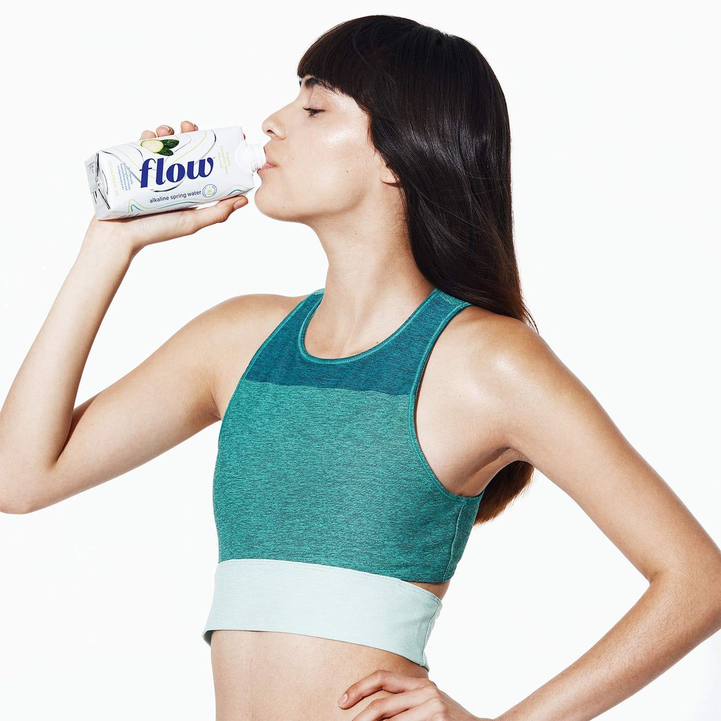 Flow Alkaline Spring Water, Cucumber & Mint Flavor, 16.9 Fl Oz, Eco-Friendly Pack of 12, BPA-Free, Non-GMO, Model 98157