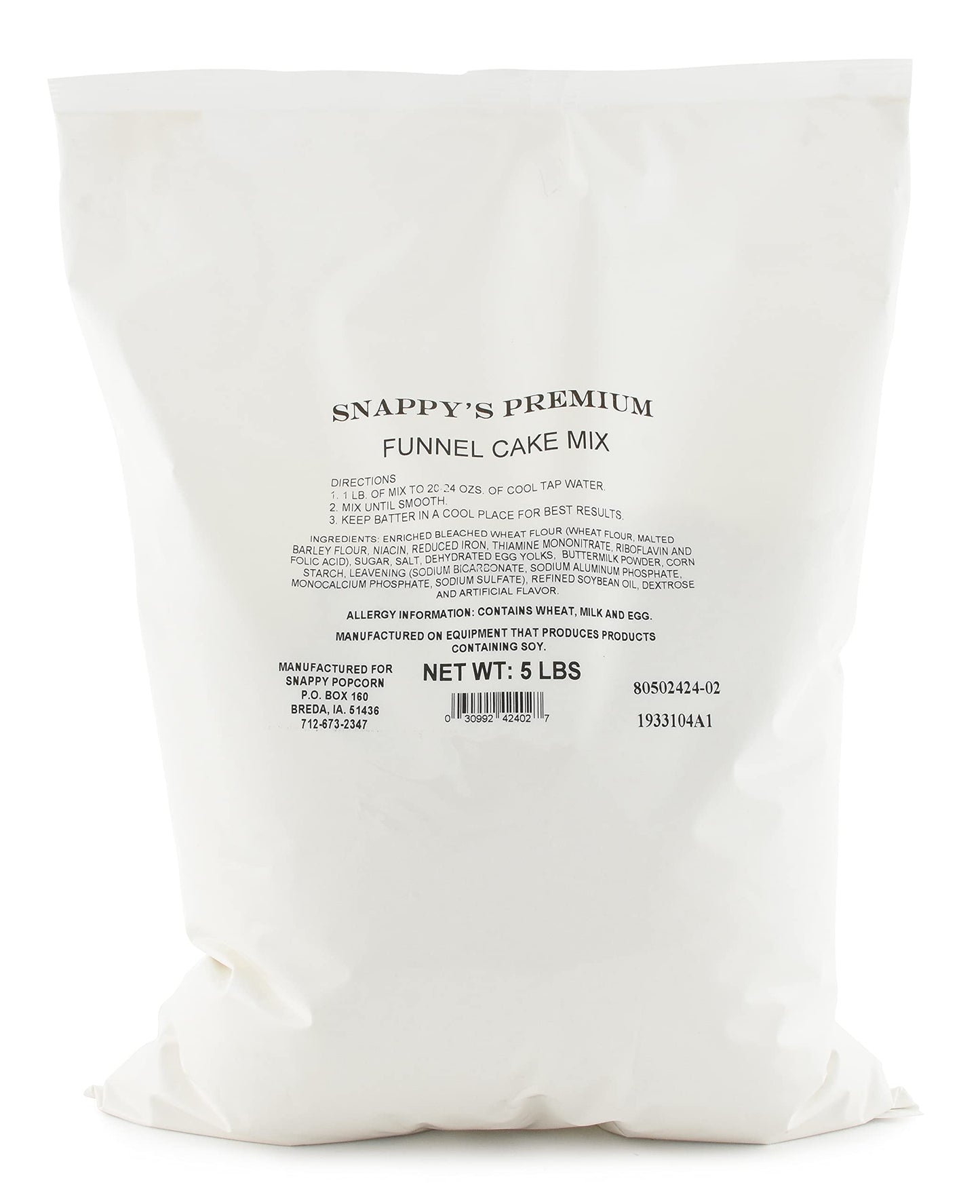 Snappy Premium Funnel Cake Mix, 5 Pound, 6 Pack