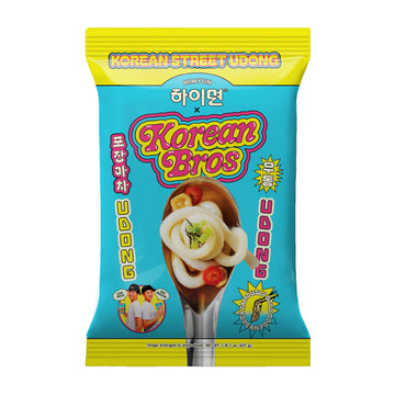 Korean Bros Korean Street Udong Noodles (1 Pack) - Thick, Chewy Stir-Fry Style Noodles, 3 Servings