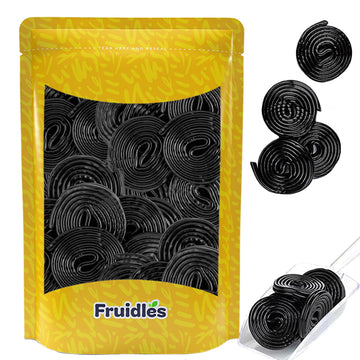 Fruidles Black Licorice Wheels Candy - Broadway Wheels Candy - Sold By The Pound (2 Pound Total Of 32 Oz)