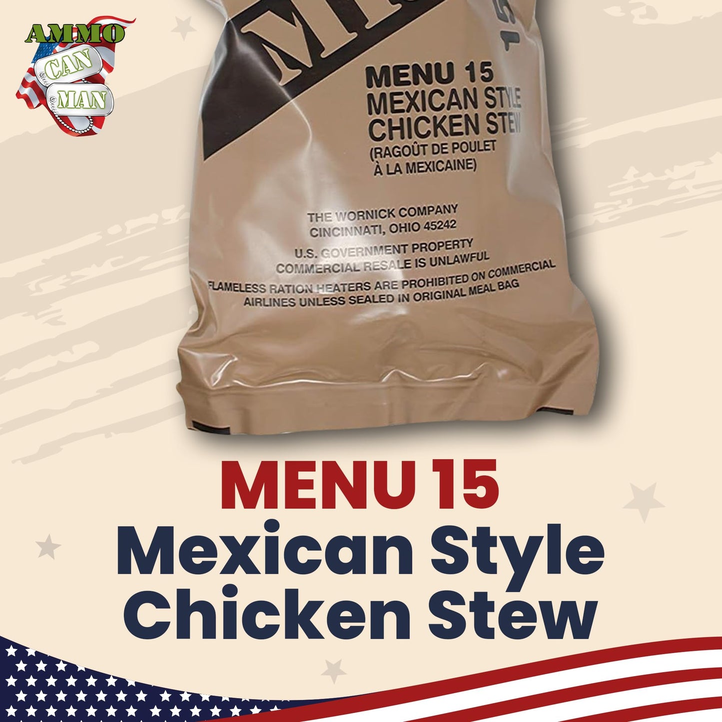 Meals Ready To Eat Surplus (Pack Of 4) - Mre Emergency Food Rations W/Assorted Flavors For Camping, Survival & More - 2015 Packa