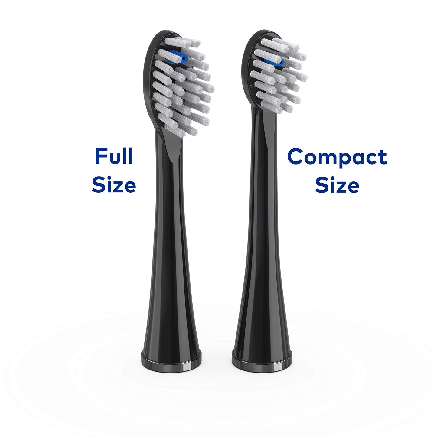 Waterpik Genuine Compact Replacement Brush Heads With Covers For Sonic-Fusion Flossing Toothbrush Sfrb-2Eb, 2 Count Black