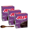 Jell-O Instant Pudding & Pie Filling Mix 3.9 oz Box (Pack of 3) with Candy Freezer Wooden Spoon (Chocolate Fudge) - Wooden Spoon