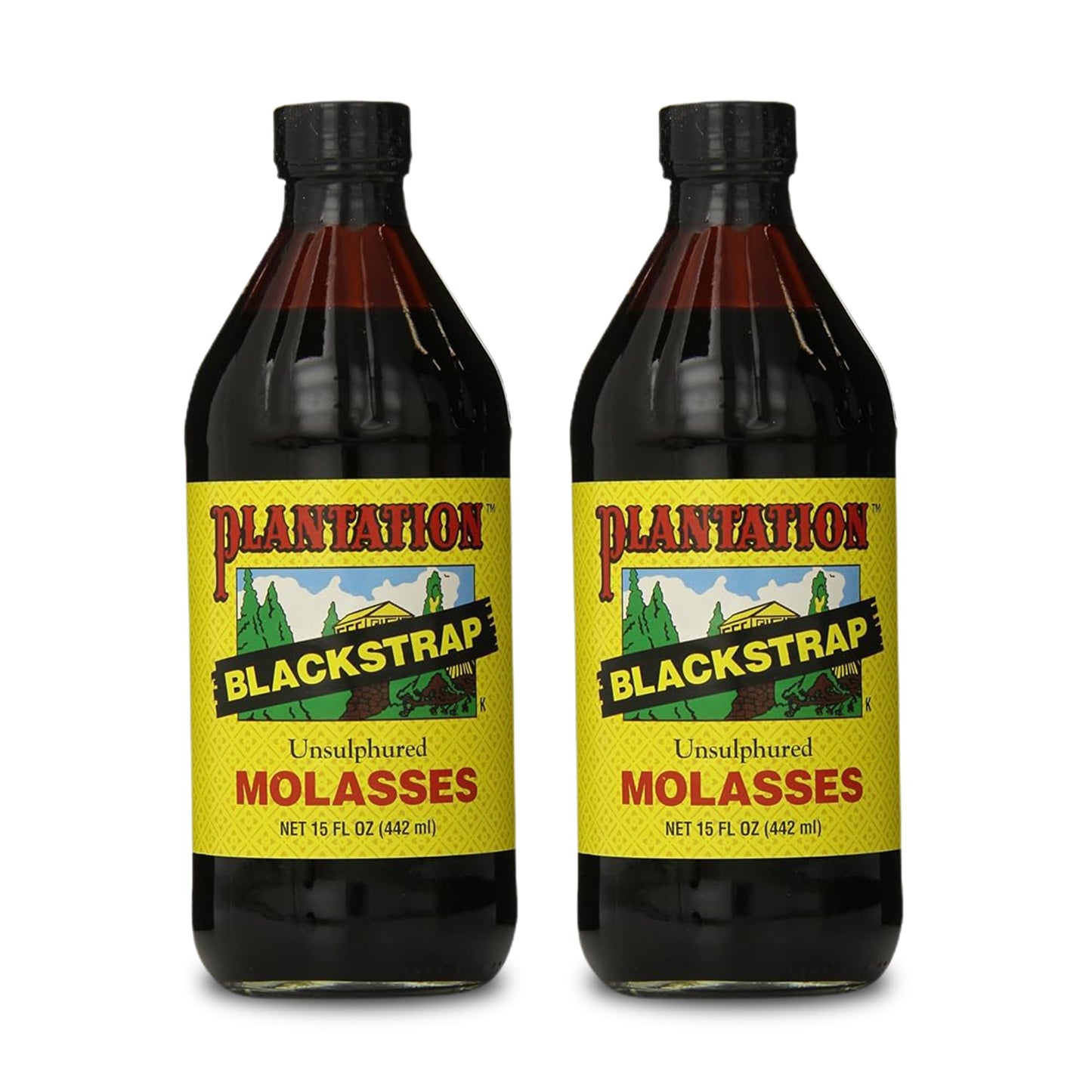 Plantation Blackstrap Molasses, 15 oz Bottle, Pack of 2