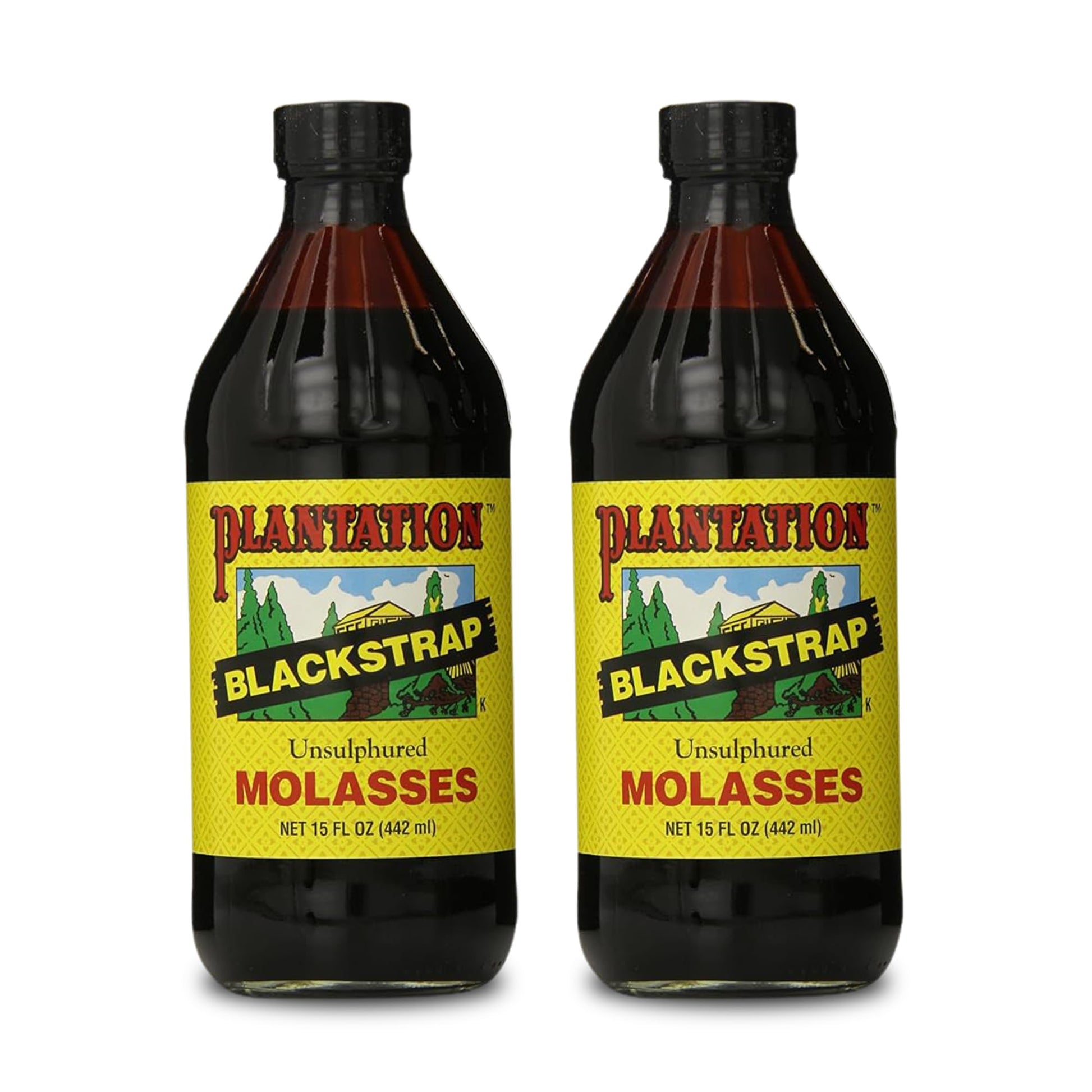 Plantation Blackstrap Molasses, 15 oz Bottle, Pack of 2