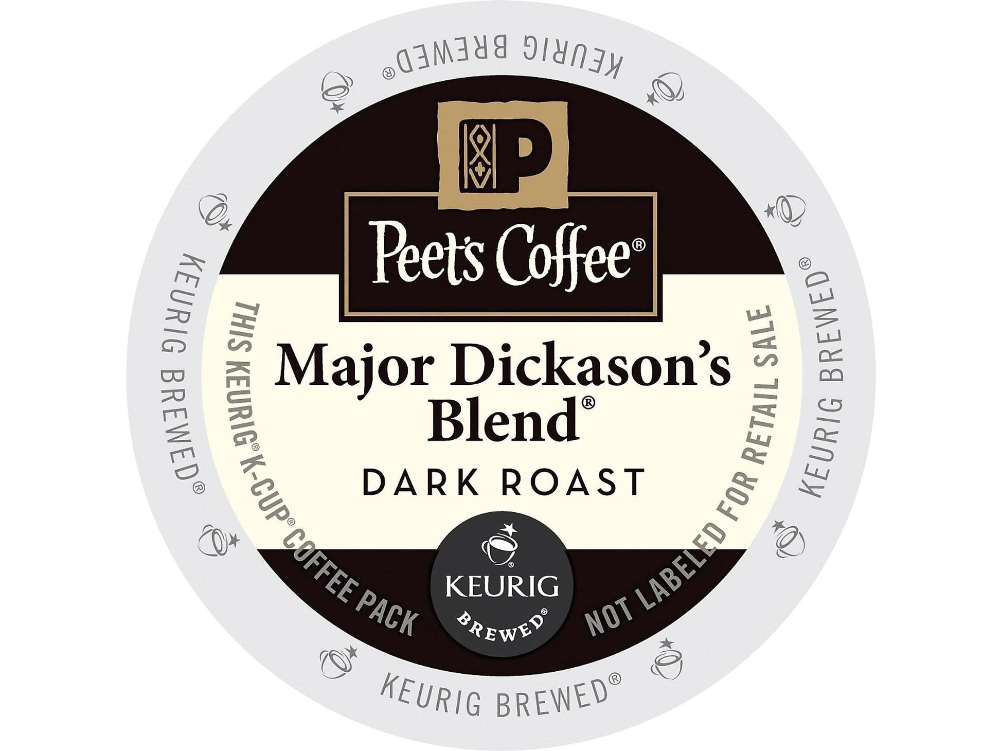 Peets Coffee Major Dickason’s Blend K-Cups, 88 Count, Compatible with Keurig, Pack of 1
