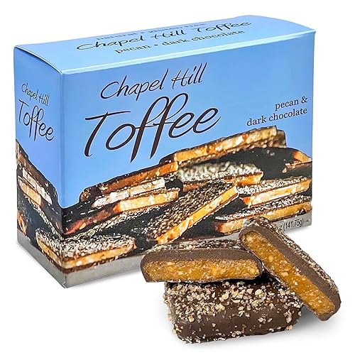 Chapel Hill Toffee Dark Chocolate Pecan Toffee 5 Oz