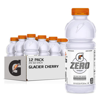 Gatorade Zero Sugar Thirst Quencher, Glacier Cherry, 20 Fl Oz (Pack Of 12)