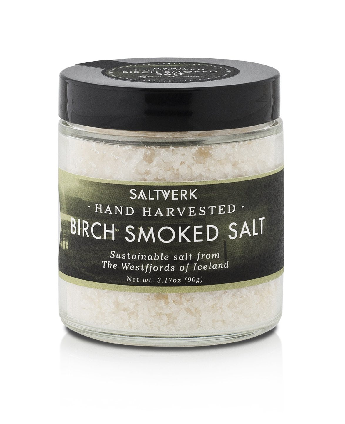 Saltverk Sea Salt - Gourmet Birch Smoked, Hand Harvested, 3.17 Oz