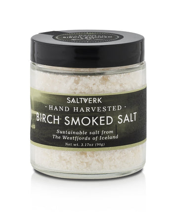 Saltverk Sea Salt - Gourmet Birch Smoked, Hand Harvested, 3.17 Oz