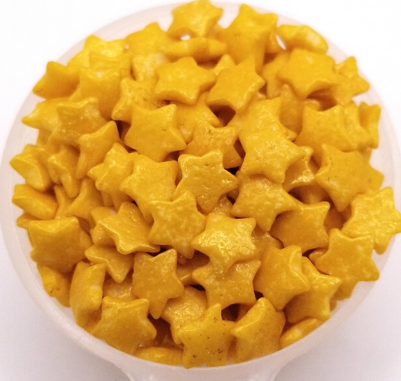 NCS Dark Gold Star Edible Sprinkles, 8 ounces - Great for Cupcakes, Cookies, Cakes, Cakes Pops (Stars - Gold)