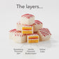 The Swiss Colony Merry Christmas With Love Petits Fours Cakes - Gourmet Cake Assortment With Red Velvet, And Vanilla Layer Cakes - Holiday Dessert Gift - (Pack Of 36)