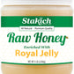 Stakich Royal Jelly Enriched Raw Honey - Pure, Unprocessed, Unheated - 5 Pound (80 Ounce)