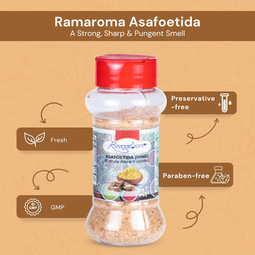 Ramaroma Asafetida (Hing) Ground 3.5Oz (100G) ~ All Natural | Salt Free | Vegan | Non-Gmo | Asafoetida Indian Spice | Best For O