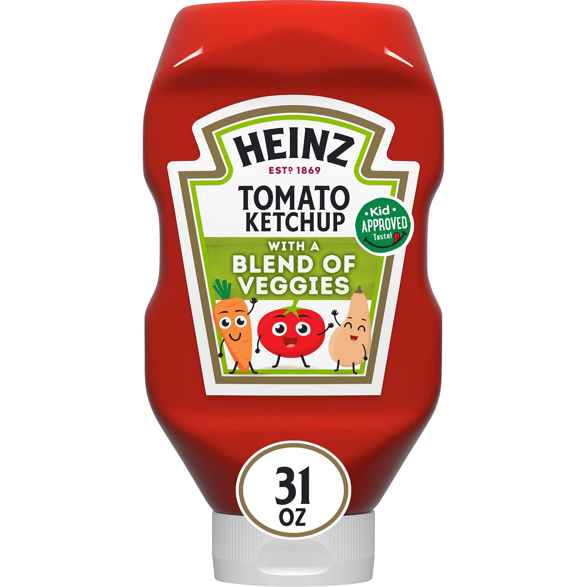 Heinz Tomato Ketchup with Veggies, 31 oz, 1.93 lb, Pack of 1