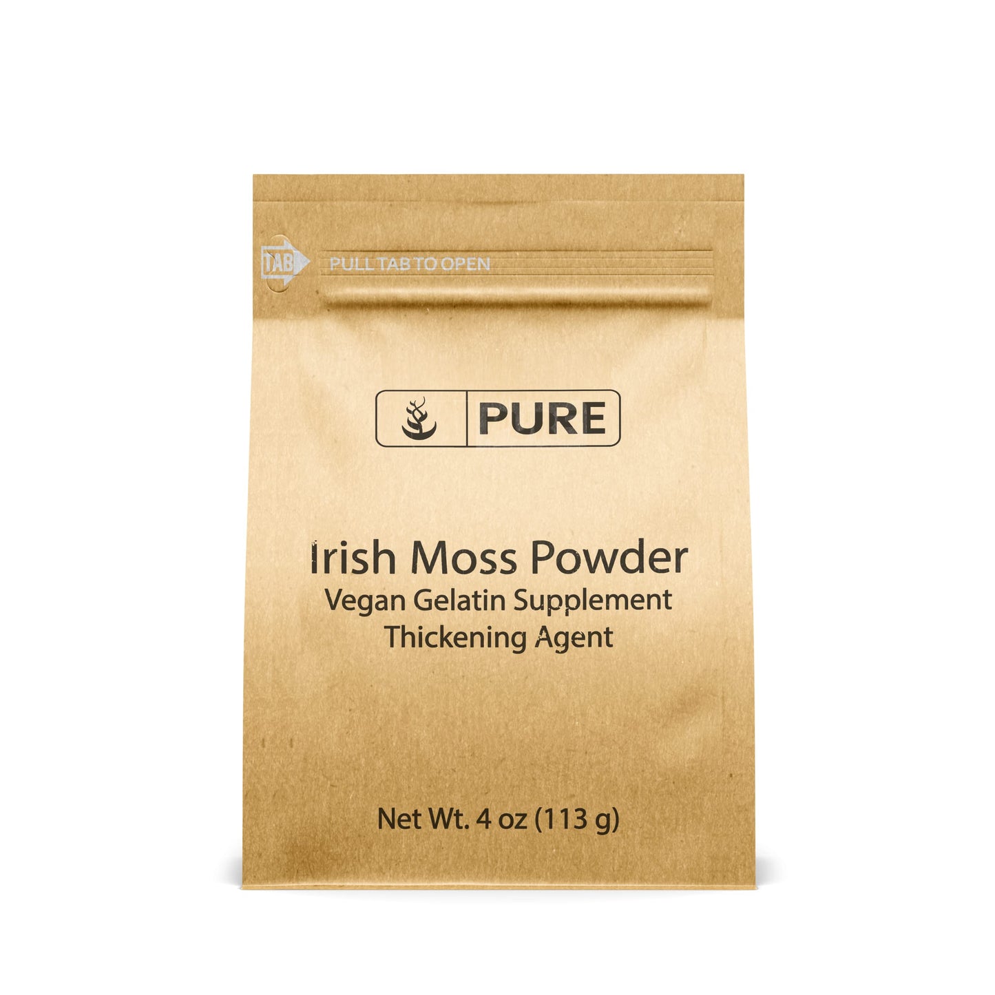 Pure Original Ingredients Irish Moss Powder (4oz) Dried Carrageen Seaweed, Gluten-Free, Lab-Verified