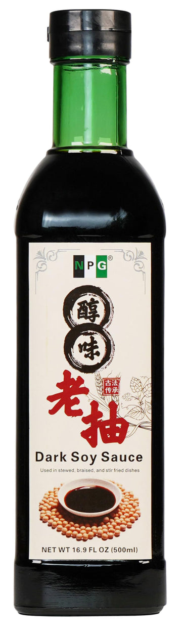 NPG Premium Dark Soy Sauce 16.9 Fl Oz, All Purpose Seasoning for Sushi, Chinese & Korean Cuisine, Authentic Flavor Enhancer for 