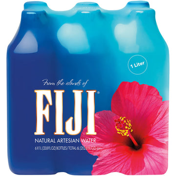 Fiji Natural Artesian Water, 33.8 Fl Ounce Bottle (Pack Of 6)