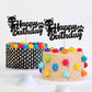 Cyodoos 1Pc Cat Cake Topper Black Glitter Kitten Baby Birthday Cake Picks For Cat Lover Kitten Theme Baby Shower Kids Birthday W