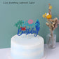 Rssta i Beach Birthday Cake Topper, Glitter Flower Crab Palm Leaf, Model XM095, Pattern 2, for Kids Luau Theme Party Decorations