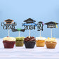 Chewarelly 24 Pack 2024 Graduation Cupcake Toppers Set, Glitter Congrats Grad Cake Decor, Graduation Cake Picks For Senior High