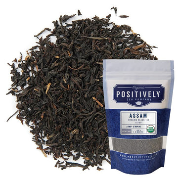 Organic Positively Tea Company, Assam Tgfop Black Tea, Loose Leaf, 4 Ounce