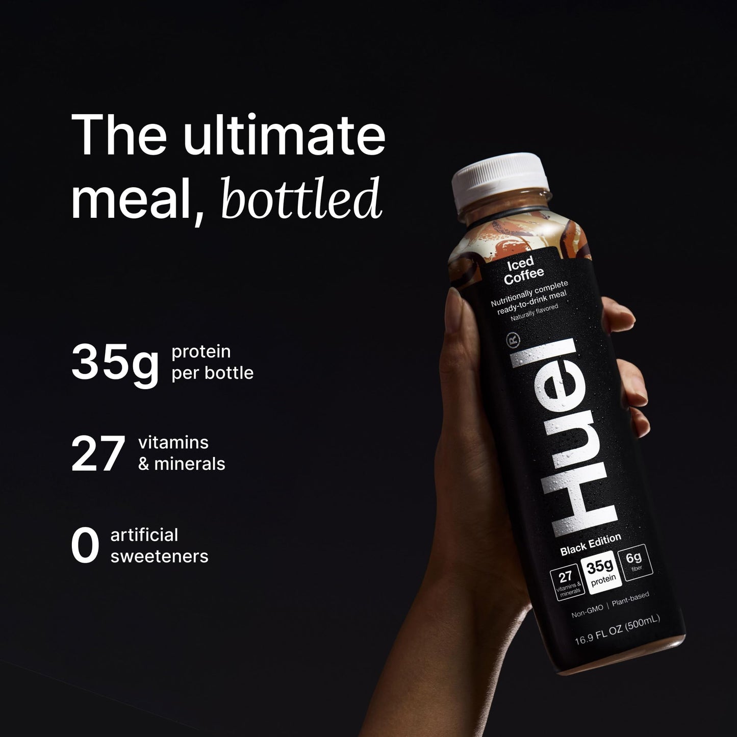 Huel Ready-to-Drink Iced Coffee Meal Replacement Shake, 35g Protein, Vegan, Gluten Free, 16.9 Fl Oz, 12 Pack