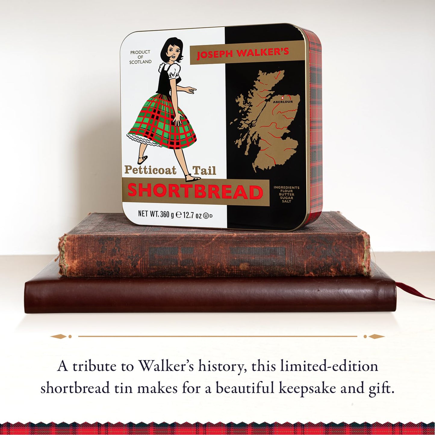 Walkers Kilted Girl Shortbread Cookie Tin - Authentic Shortbread Cookies From Scotland, 4 Petticoat Tails, 12.7Oz