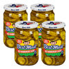 Best Maid Products 24oz Glass Jars - Dill, Kosher, Hamburger Slices & Habanero Chips - 4 Pack
