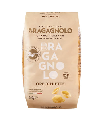 Pastificio Bragagnolo, Orecchiette 847 Bronze-Drawn, 100% Italian Pasta, Made with Durum Wheat Semolina Flour, Non GMO (1 LB. BA