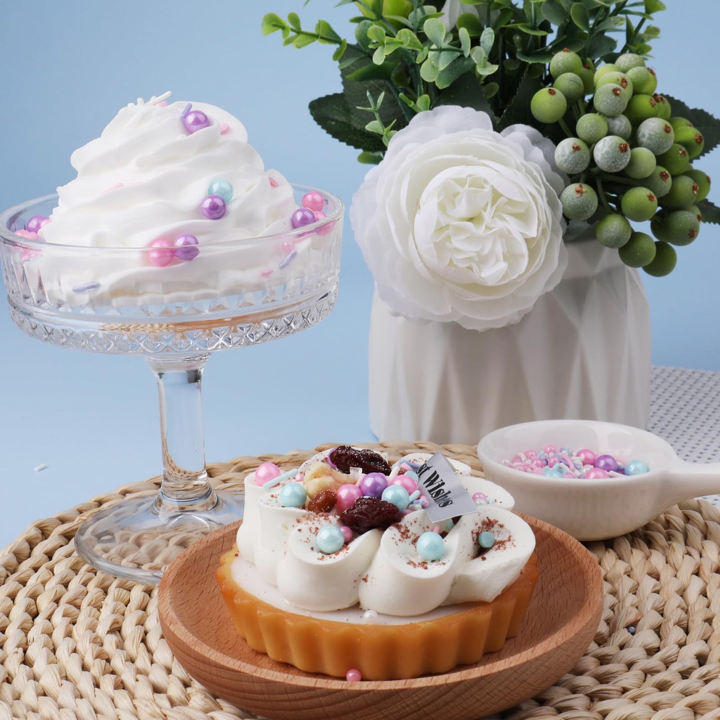 Pastel Sprinkles For Cake Decoratiing, Pink Purple Blue White Sprinkles Mix Jimmies, Confetti For Baking, Cookies, Cupcake, Ice