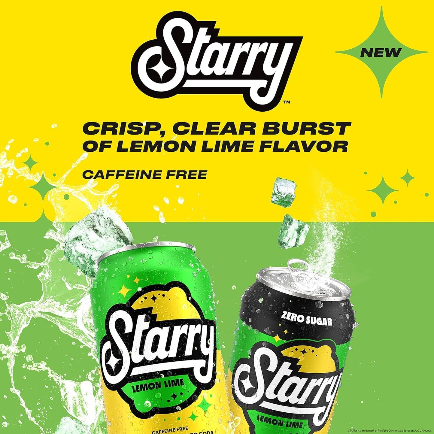 Starry Zero Sugar Cranberry Blizz Soda  Caffeine Free  12 Fl Oz Cans (Pack of 12)