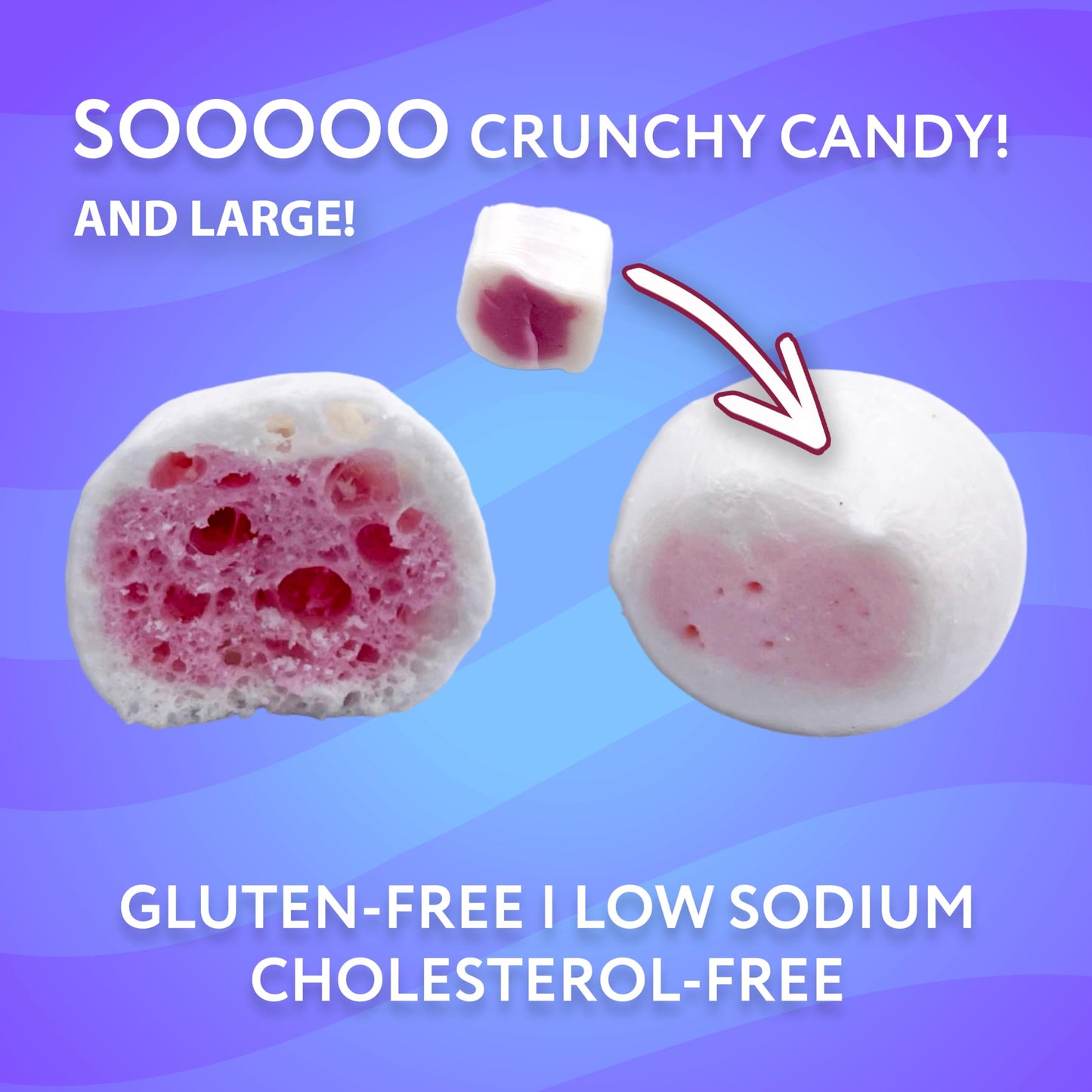 YUMMYLAND Freeze Dried Candy Moon Clouds - Original Fruit Flavors, 5 OZ