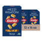 Barilla Mezzi Rigatoni Pasta, Non-GMO, 16 oz Box (Pack of 12), Kosher Certified, Made with Durum Wheat Semolina