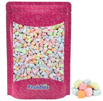 Fruidles Multicolor Mini Dehydrated Marshmallows in Resealable Bag - Mini Marshmallow Bits for Great Toppings (1 Pound)