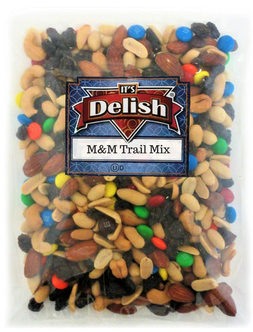 Classic Trail Mix with M&Ms by Its Delish, 5 lbs Bulk | Gourmet Chocolate M and M Trail Mix with Dried Fruit and Nuts