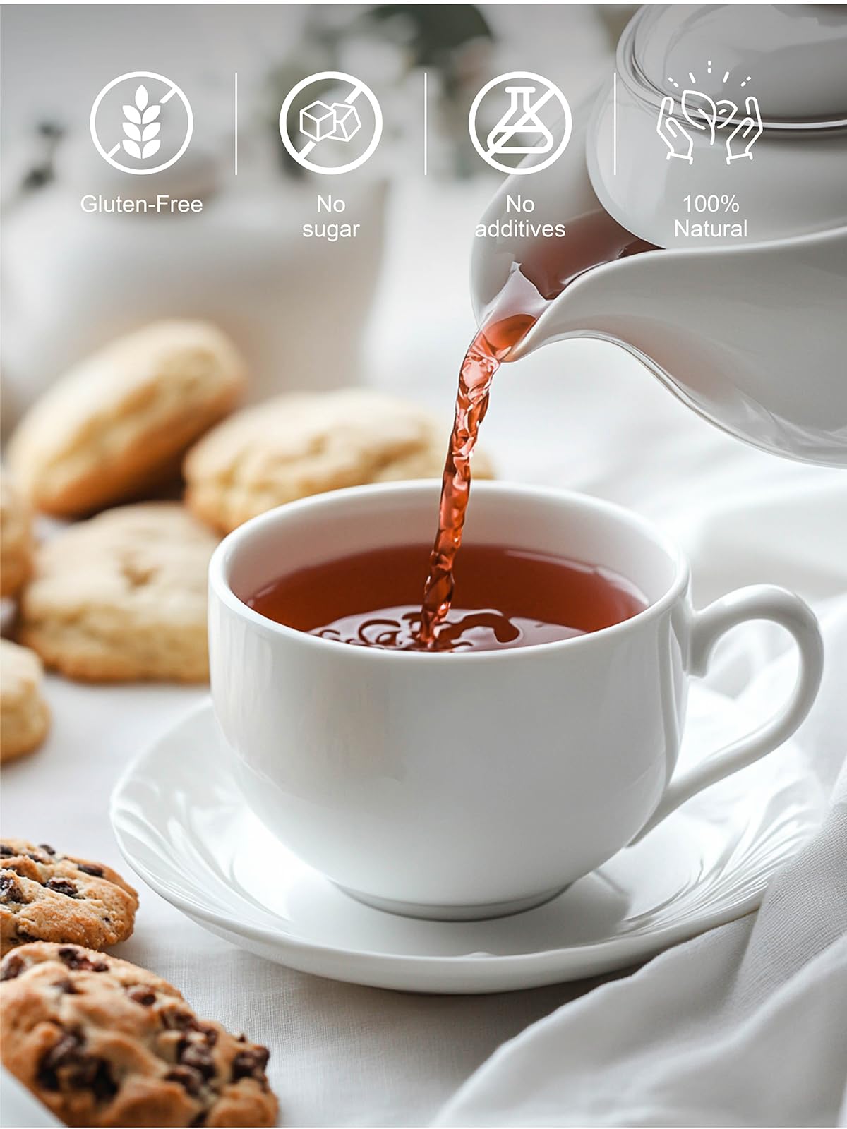 Teelux Vanilla Caramel Black Tea Bags, Blended Black Tea With Vanilla Caramel, Robust & Smooth Taste, 100 Count