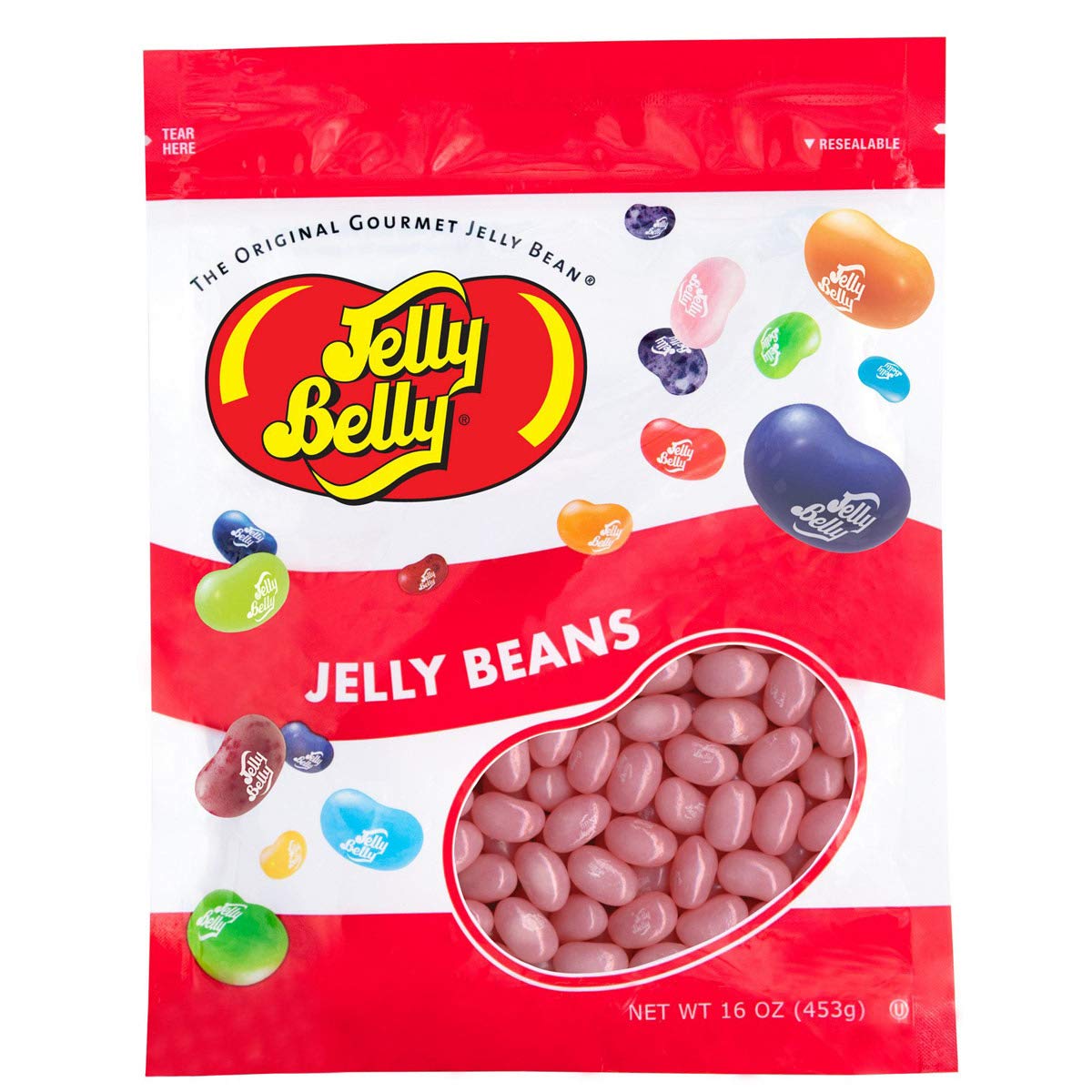 Jelly Belly Bubble Gum Jelly Beans - 1 Pound (16 Ounces) Resealable Bag - Genuine, Official, Straight From The Source