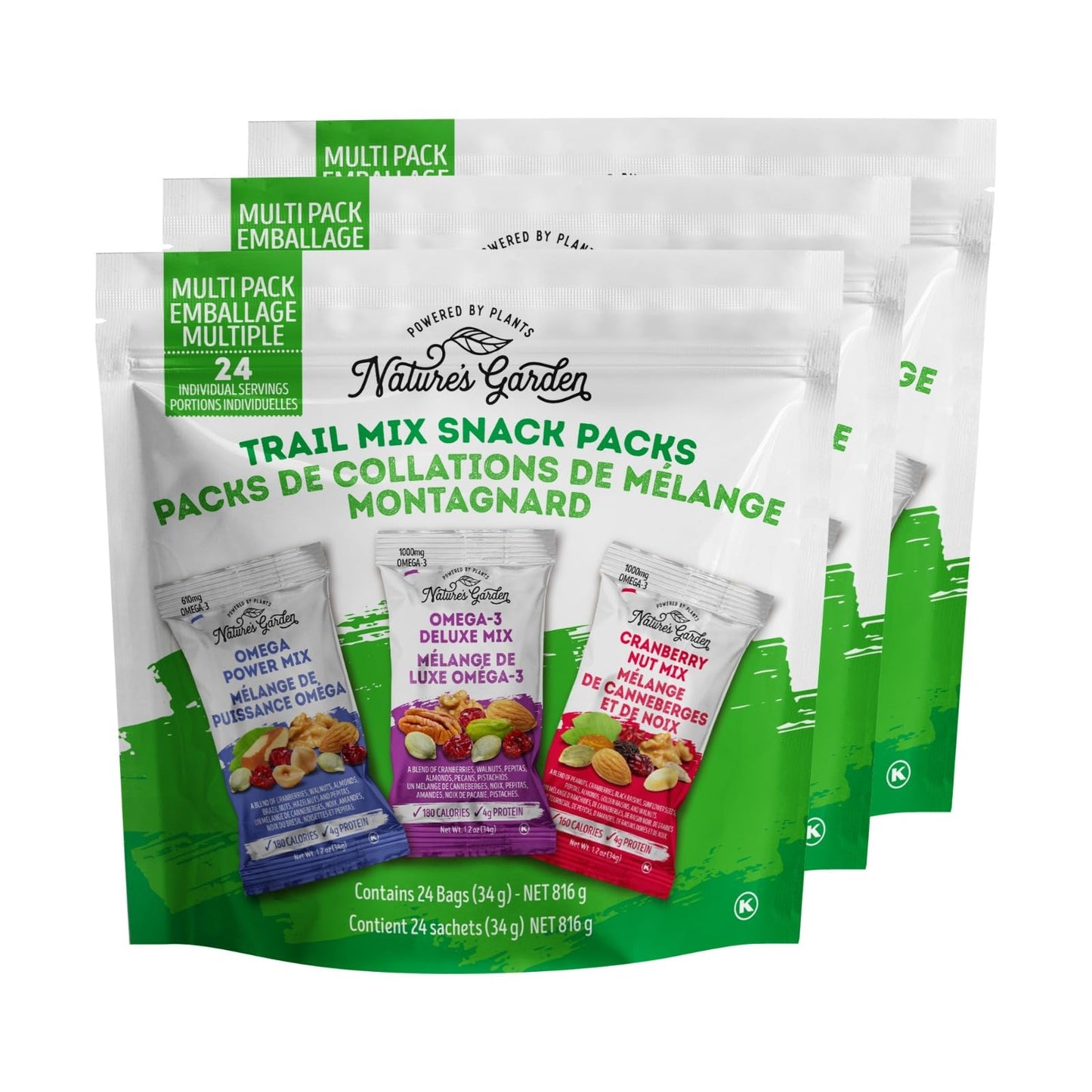Natures Garden Healthy Trail Mix Snack, 28.8 oz (Pack of 3)