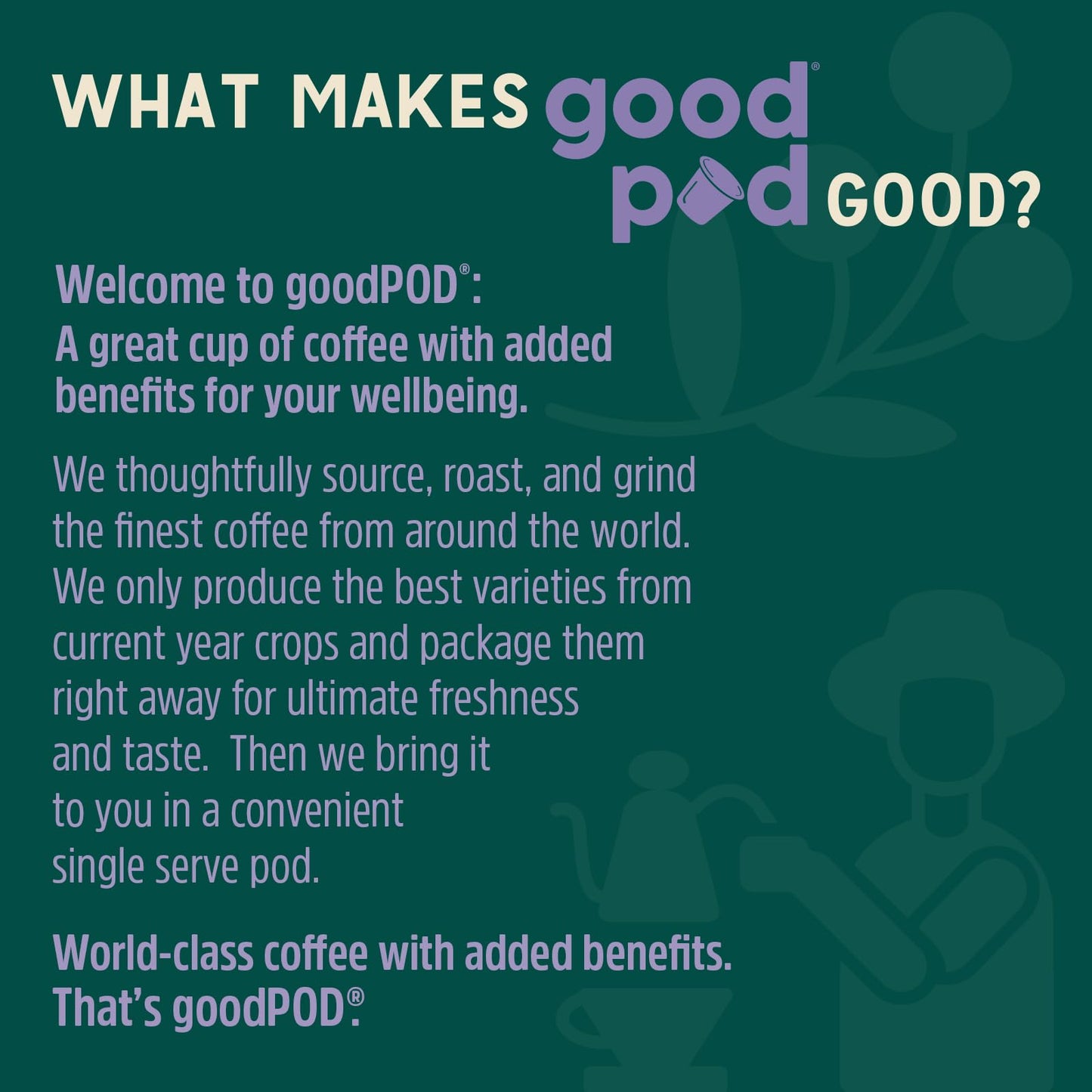 Goodpod Low Acid Blend Single Serve Coffee K Cup Pods, Organic Arabica Coffee, Medium Roast, 12 Count