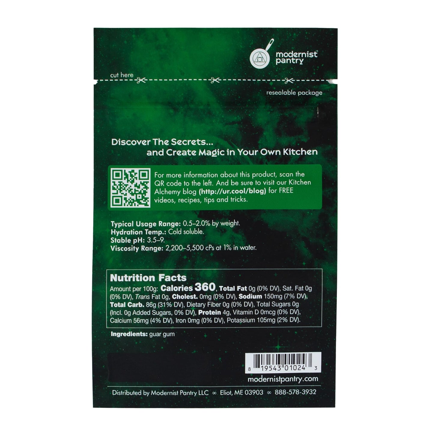 Pure Guar Gum ? Non-Gmo Vegan Ou Kosher Certified - 50G/2Oz