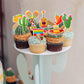 32 Pcs Mexican Fiesta Cupcake Toppers Assembled Cactus Donkey Maraca Sombrero Guitar Cupcake Picks Mexican Fiesta Theme Baby Sho