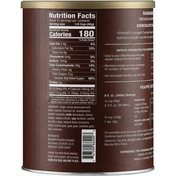 Ghirardelli Chocolate Frappe, Double Chocolate, 50-Ounce Can