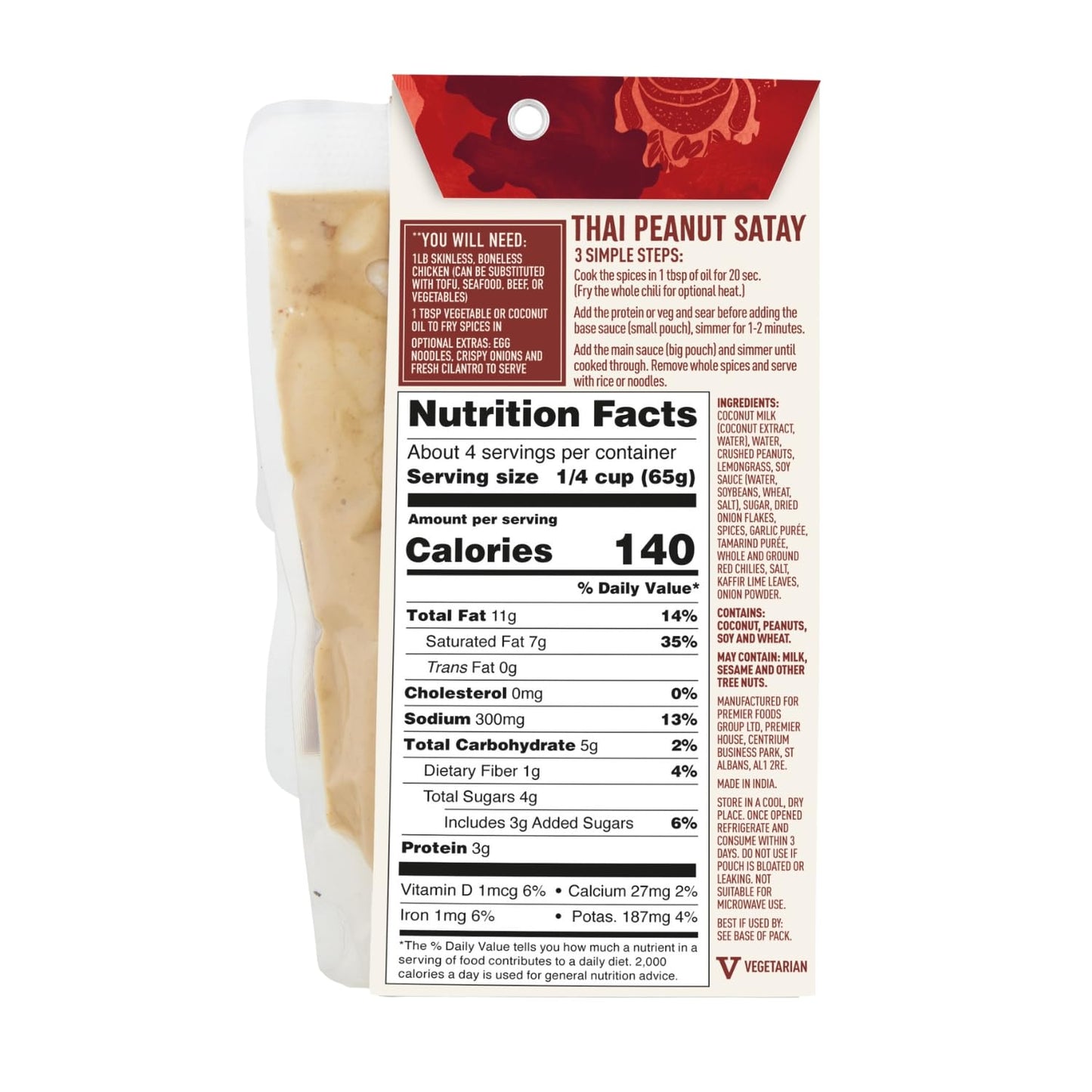 Spice Tailor 3 Simple Steps Restaurant Quality Meals In Minutes Kits Ready In 10 Minutes (3 Pack, Indonesian Peanut Satay)
