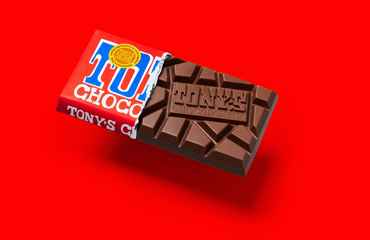 Tonys Chocolonely 32% Classic Milk Chocolate Bar - Rich, Smooth Belgium Chocolate, Perfect Holiday Gift, Chocolate Candy, No Artificial Flavoring, Fairtrade & B Corp Certified - 6.35 Oz, 15 Bars