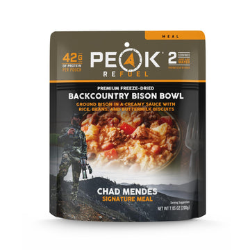 Peak Refuel Backcountry Bison Bowl | Chad Mendes Signature Meal | Premium Freeze-Dried Variety Meals | Hunting, Survival, Campin