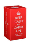 Keep Calm And Carry On Tea Carton Box, English Breakfast Tea (40 Bags, 125G, 4.4Oz)