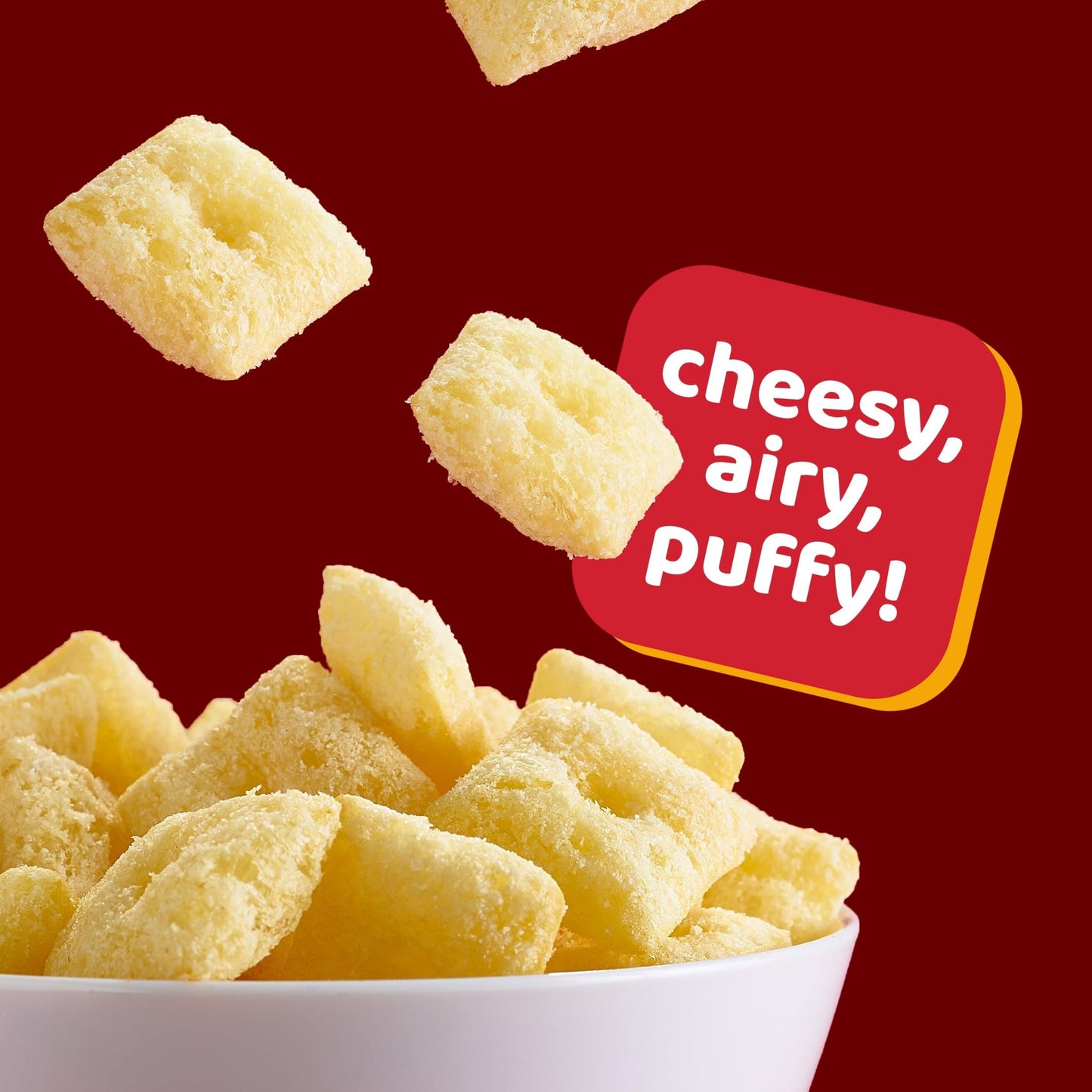 Cheez-It Puffd Cheesy Baked Snacks, Puffed Snack Crackers, Kids Snacks, White Cheddar, 18Oz Case (6 Pouches)