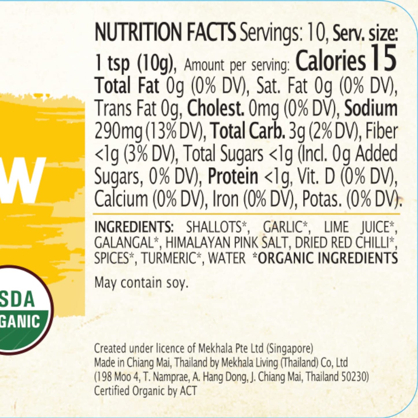 Mekhala Organic Gluten-Free Thai Curry Paste